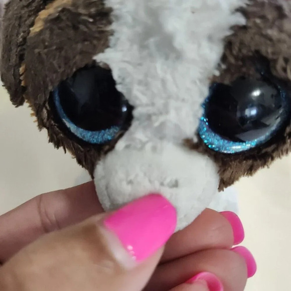 TySilk Beanie Babies Duke Dog Plush Stuffed Animal Glitter Eyes SCRATCHED EYES - Picture 9 of 9